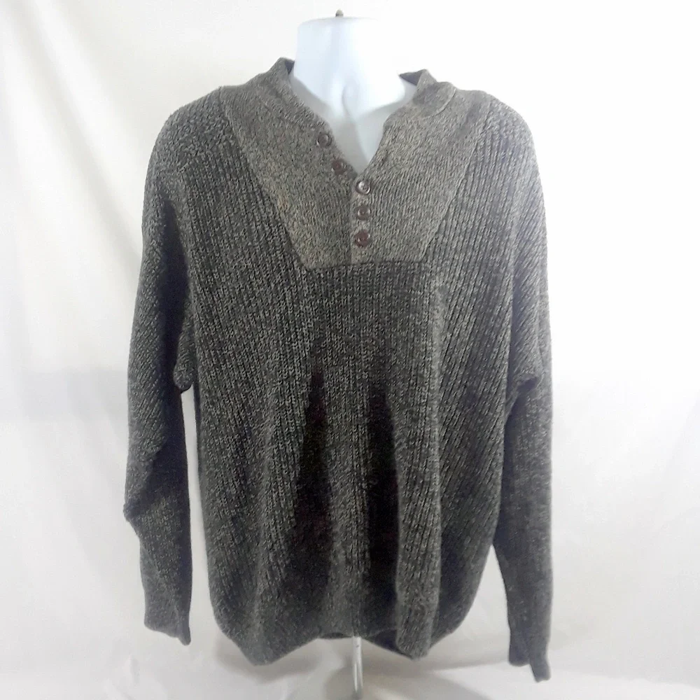 VTG Club Room 1/4 Button Sweater 100% Cotton Large - Picture 1 of 7